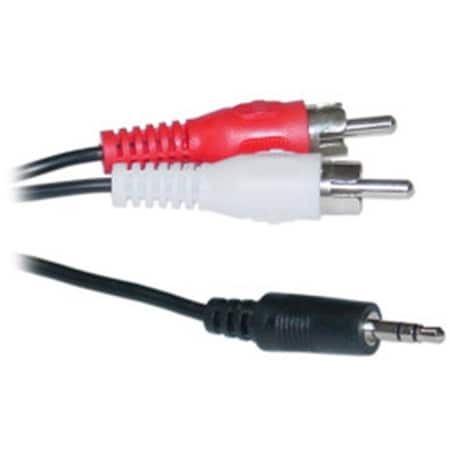 CABLE WHOLESALE CableWholesale 2RCA-STE-25 3.5mm Stereo to RCA Audio Cable  3.5mm Stereo Male to Dual RCA Male (Right and Left)  25 foot 2RCA-STE-25